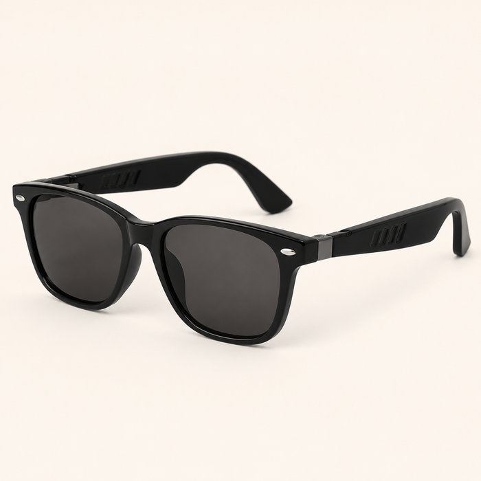 Cubey SoundLens black audio sunglasses with tinted lenses