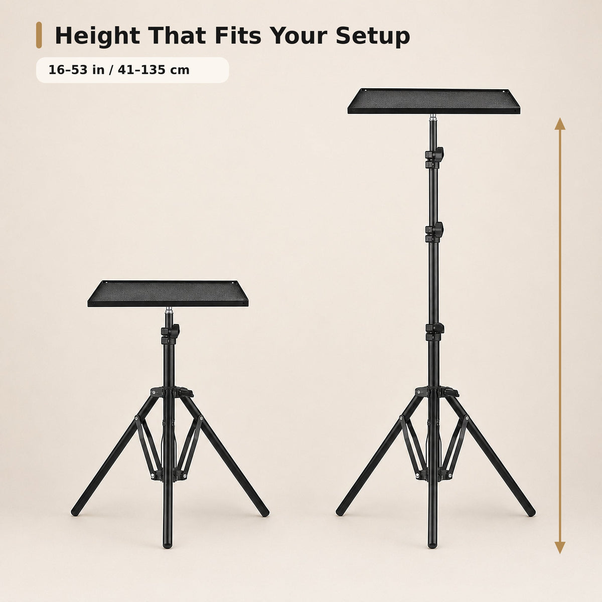 Cubey ProjectorMate adjustable height from 16 to 53 inches