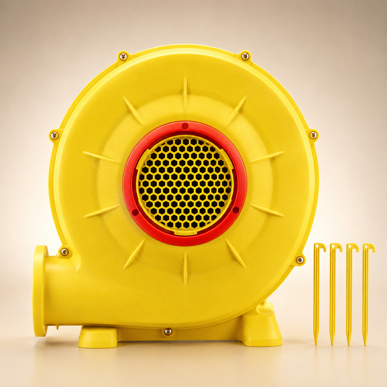 Cubey AirBlower side profile showing exhaust port and handle