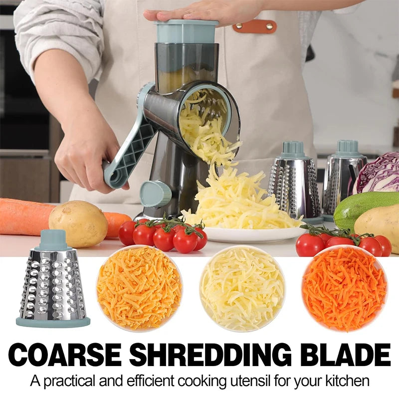 Cubey SliceMate – 3-in-1 Rotary Cheese Grater