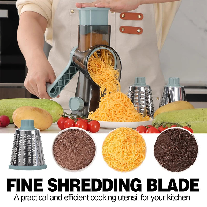 Cubey SliceMate – 3-in-1 Rotary Cheese Grater