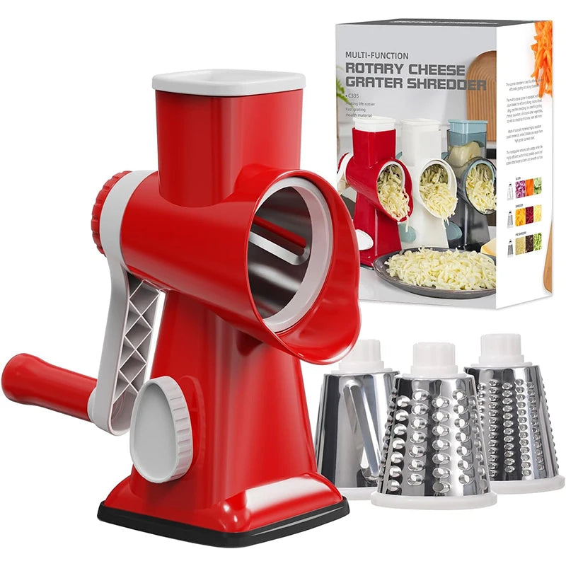 Cubey SliceMate – 3-in-1 Rotary Cheese Grater