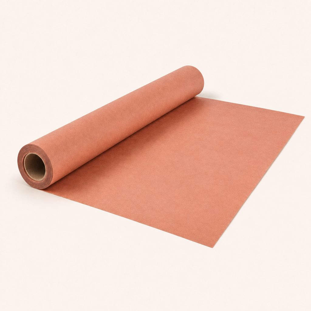 Cubey SmokeWrap pink butcher paper roll partially unrolled